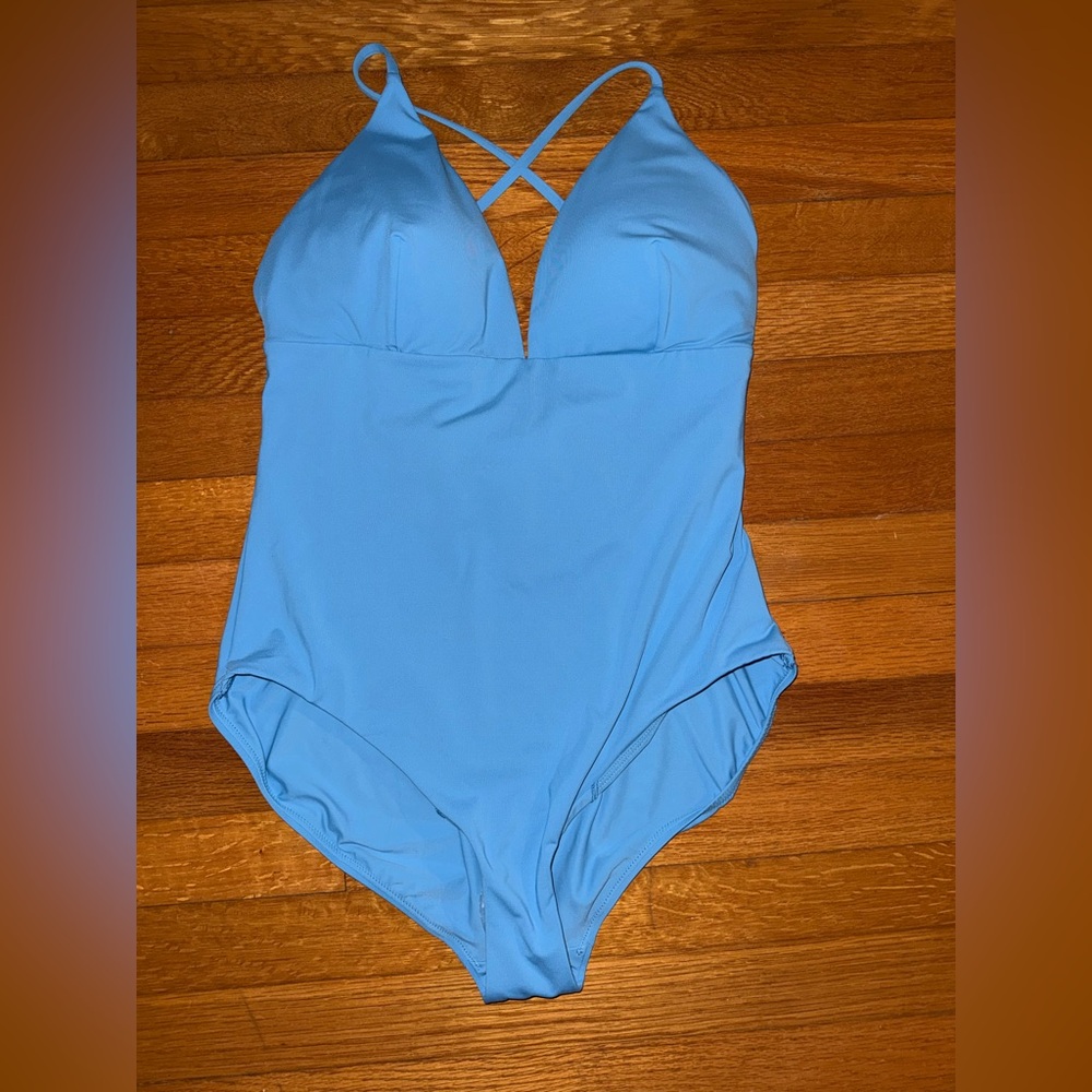 NWT Calia Blue Halter One-Piece Swimsuit
